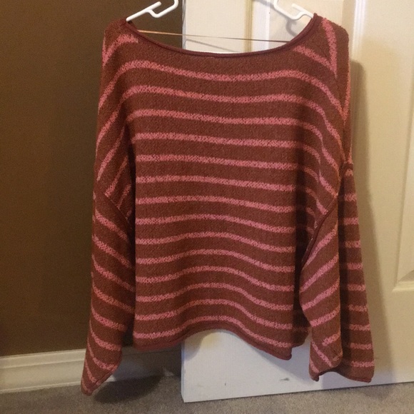 Free People Bardot Striped Chunky Sweater - Picture 9 of 13